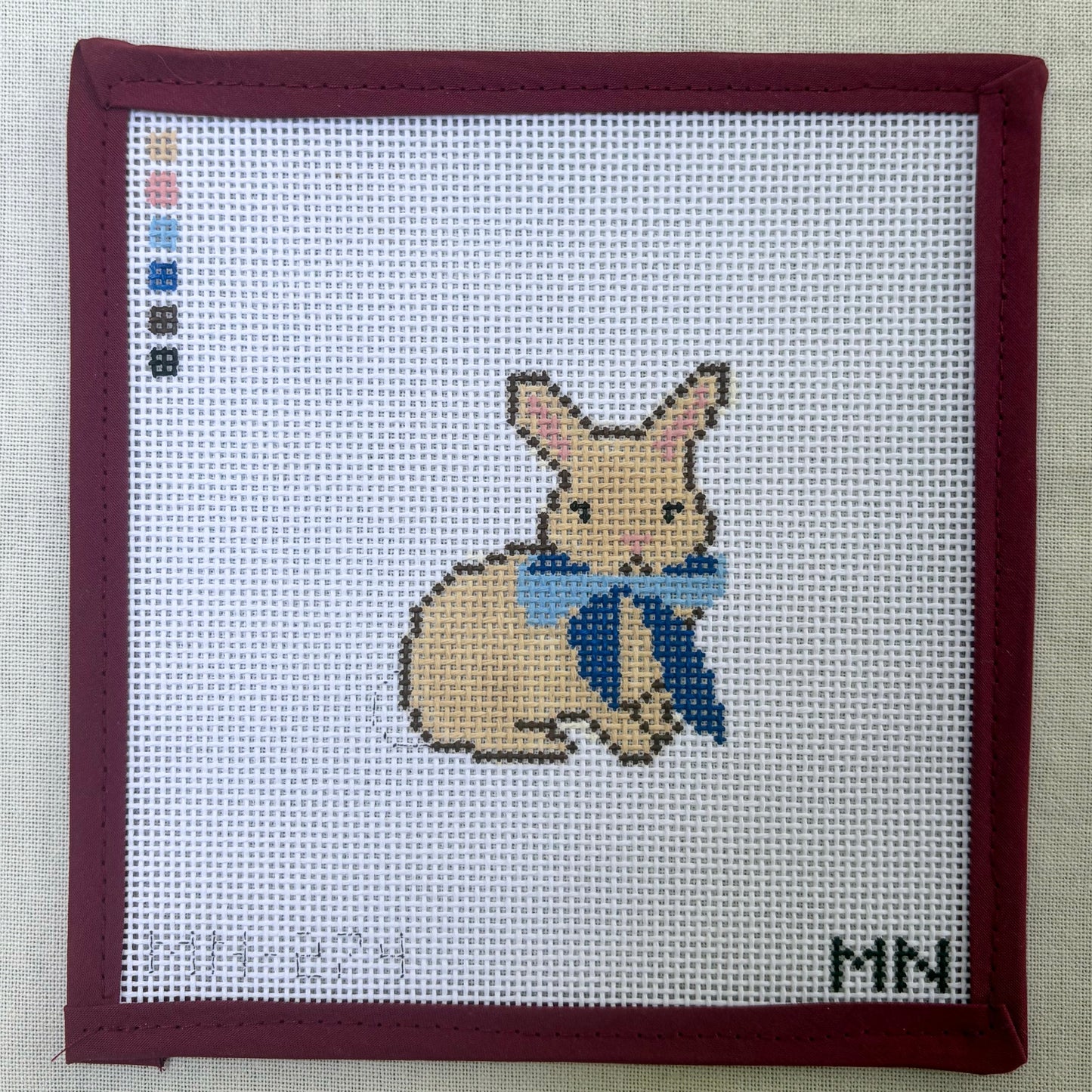 Blue Bow Bunny