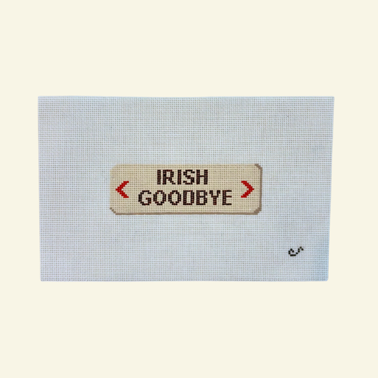 Irish Goodbye Exit Sign Canvas